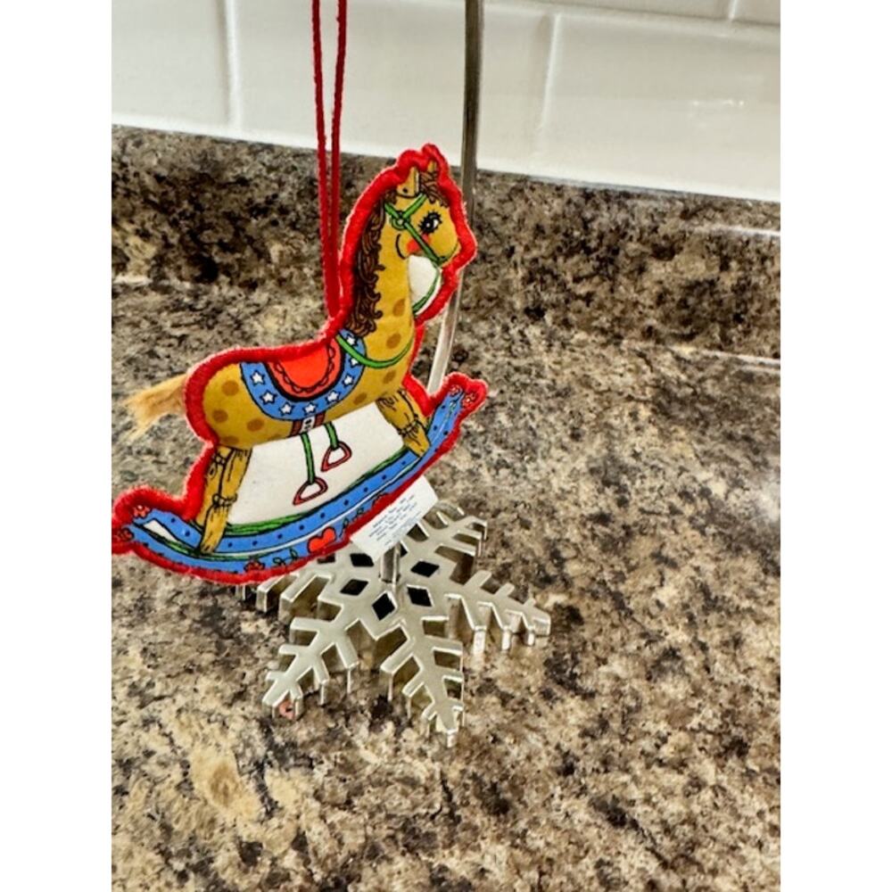 1979 Hallmark Rocking Horse Cloth Ornament